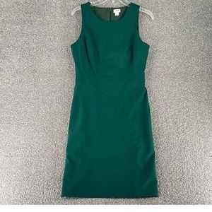Brand New J Crew Emerald Green Sleeveless Sheath Dress